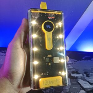 PX-2000 Transparent Power Bank 20000mAh – 120W Super Fast Charging, Triple Output