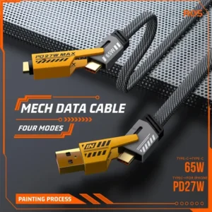 4-in-1 Fast Charging Cable (Pack of 2)