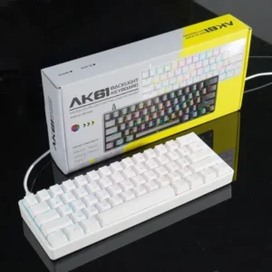 AK61 Small Portable Wired Mechanical Gaming Keyboard (61 Keys)